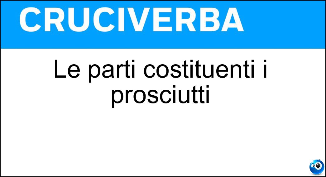 Le parti costituenti i prosciutti