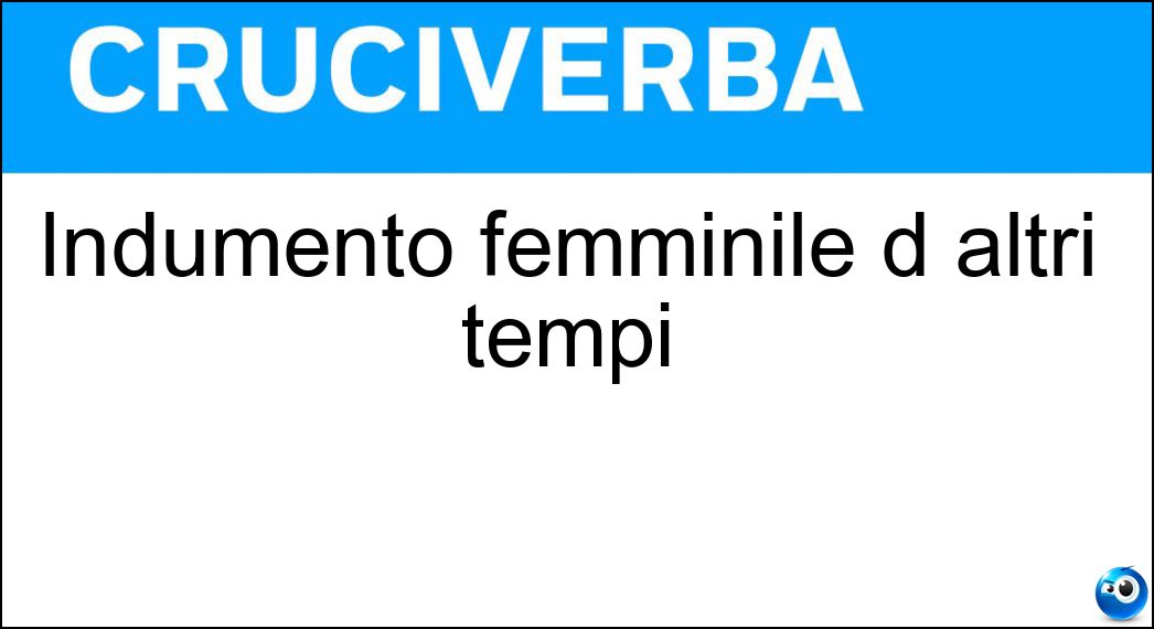 indumento femminile