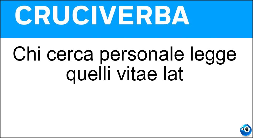 cerca personale