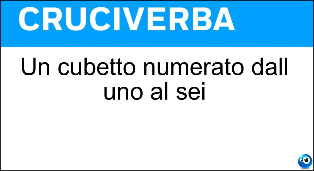 cubetto numerato