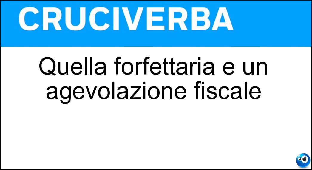 quella forfettaria