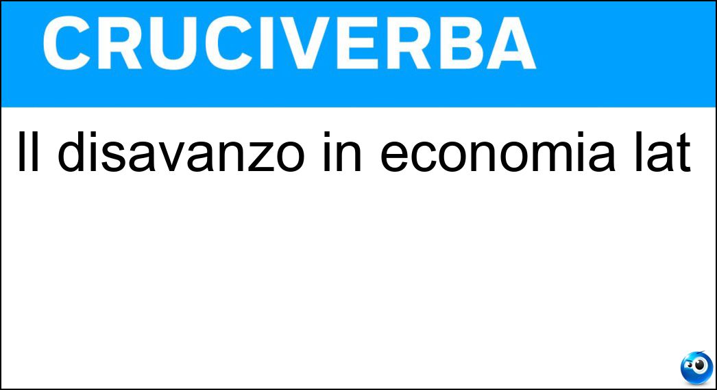 disavanzo economia