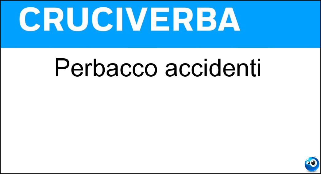 perbacco accidenti