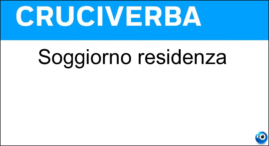 soggiorno residenza