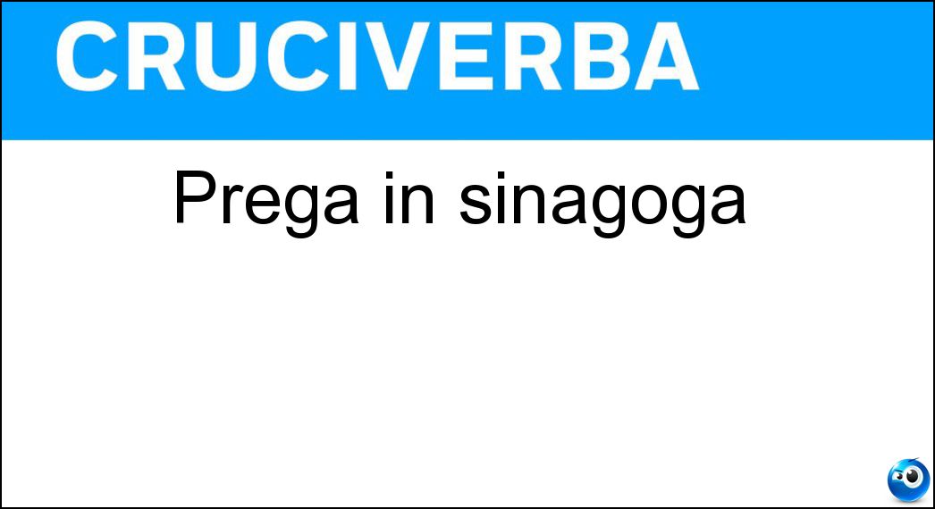 prega sinagoga