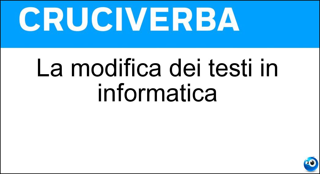 modifica testi