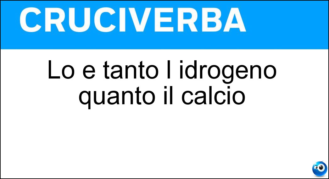 tanto idrogeno