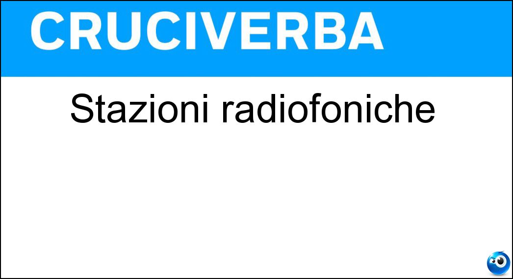 stazioni radiofoniche