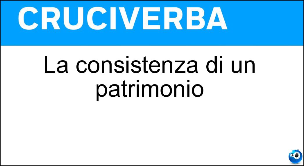 consistenza patrimonio