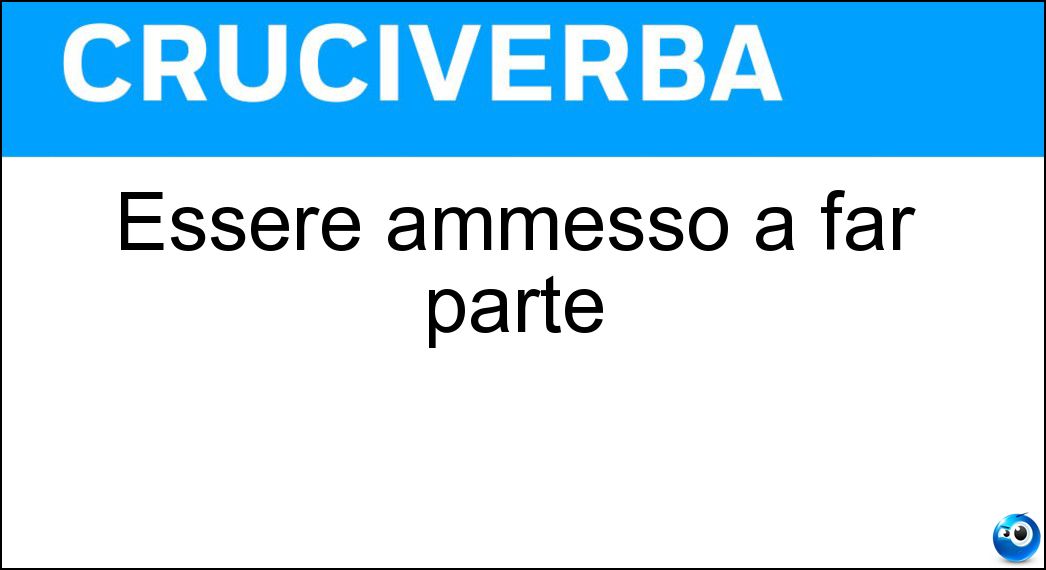 essere ammesso