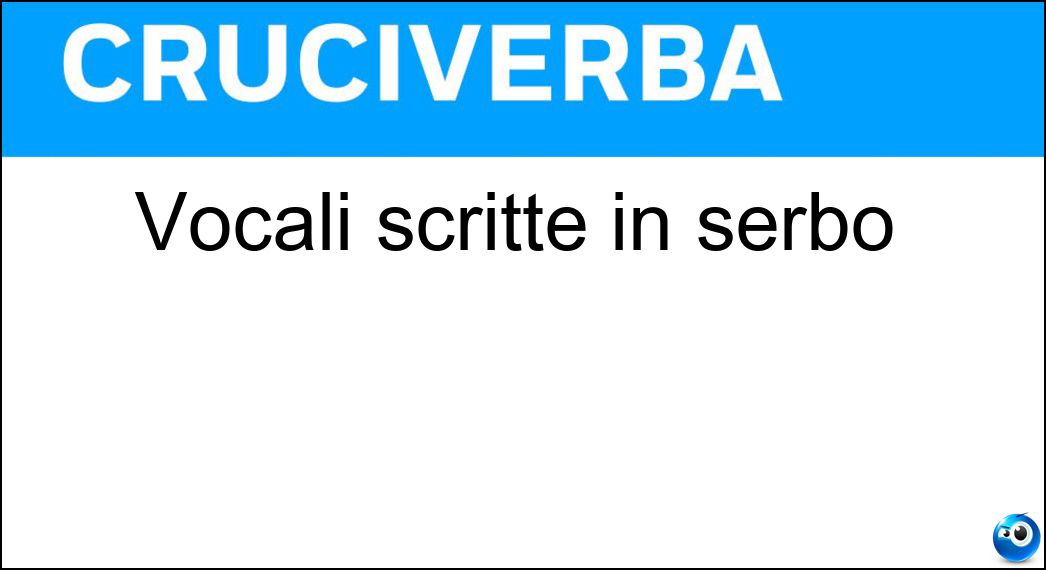 vocali scritte