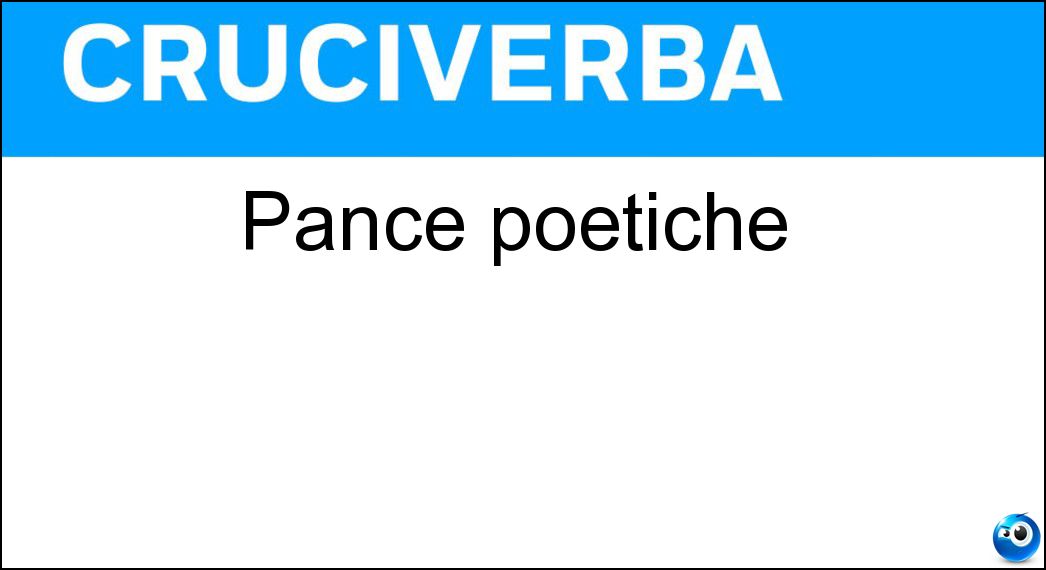 pance poetiche