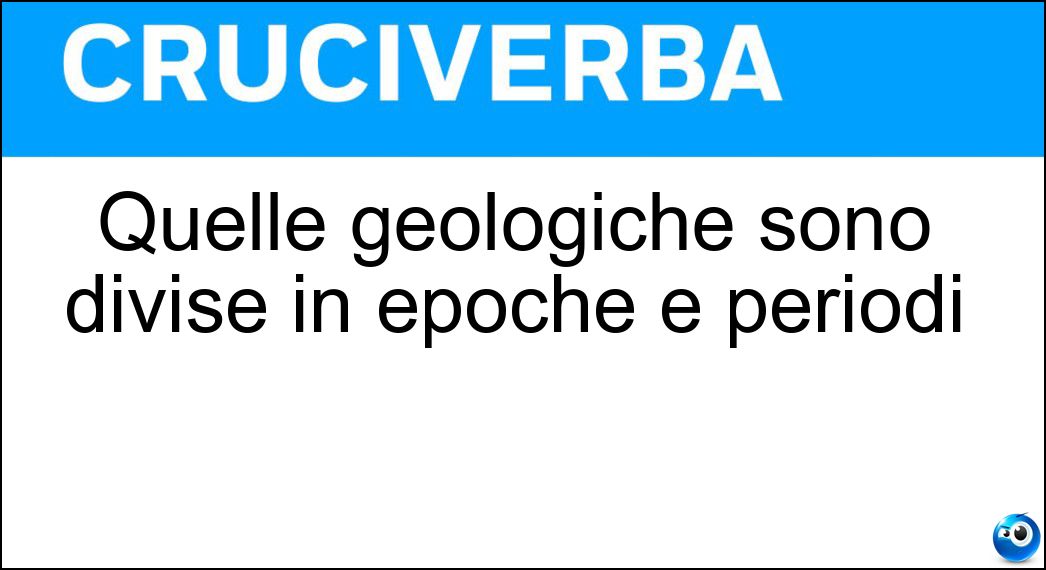 quelle geologiche