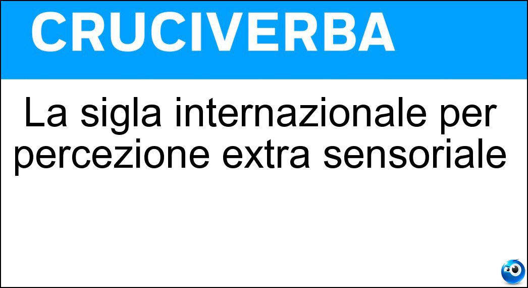 sigla internazionale