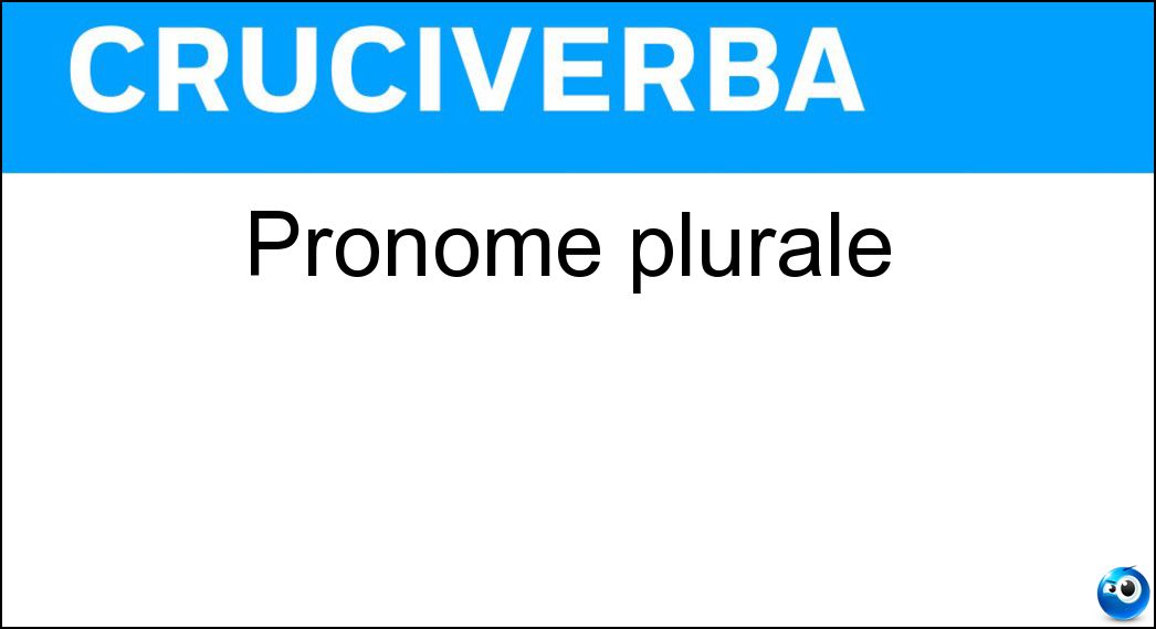 pronome plurale