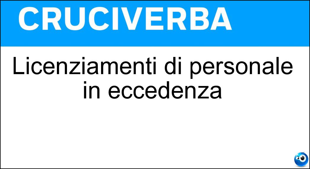 licenziamenti personale