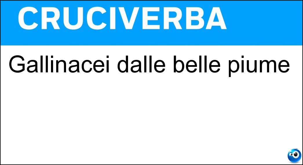 gallinacei dalle