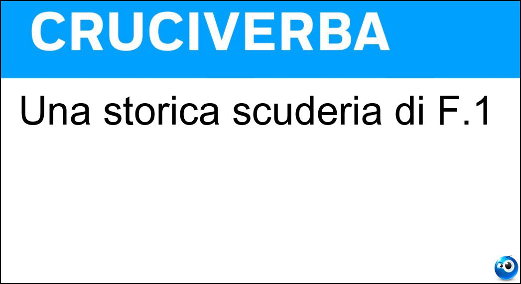 Una storica scuderia di F.1