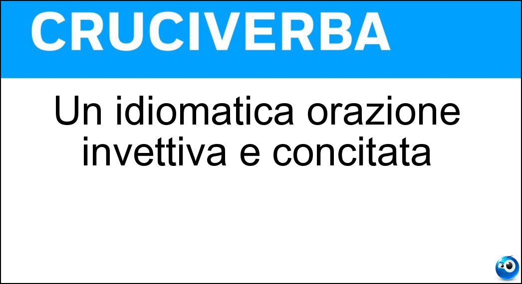 idiomatica orazione