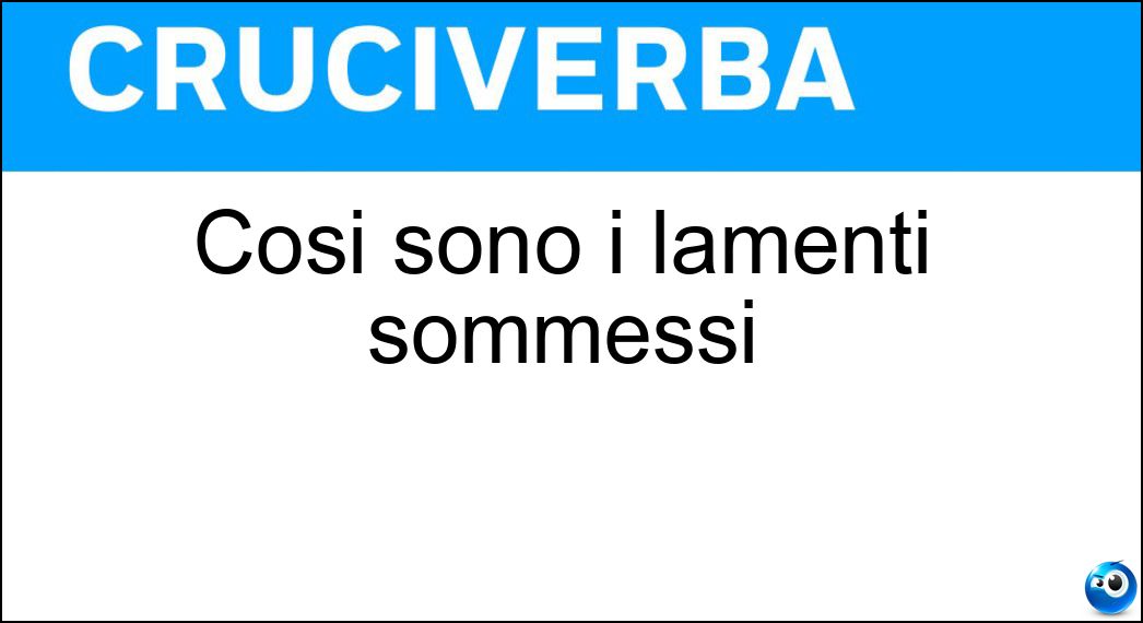 così sono