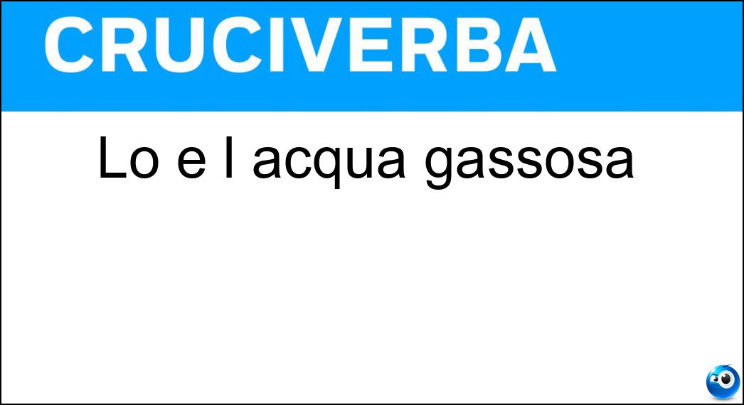 acqua gassosa