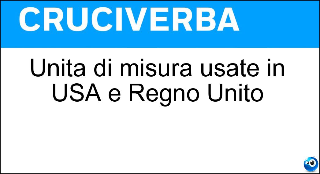 unità misura