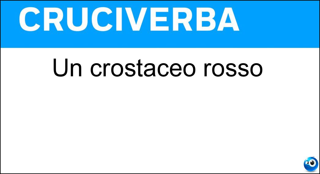 crostaceo rosso