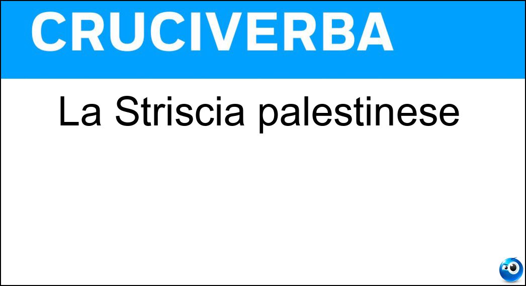 striscia palestinese