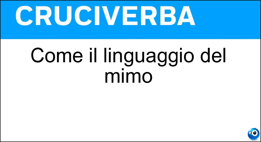 come linguaggio