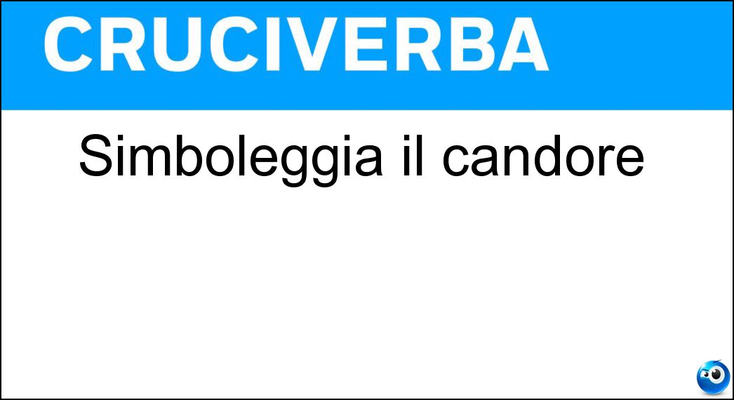 simboleggia candore