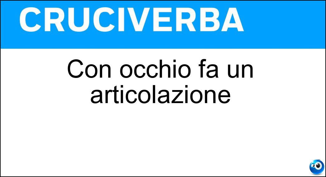 occhio articolazione