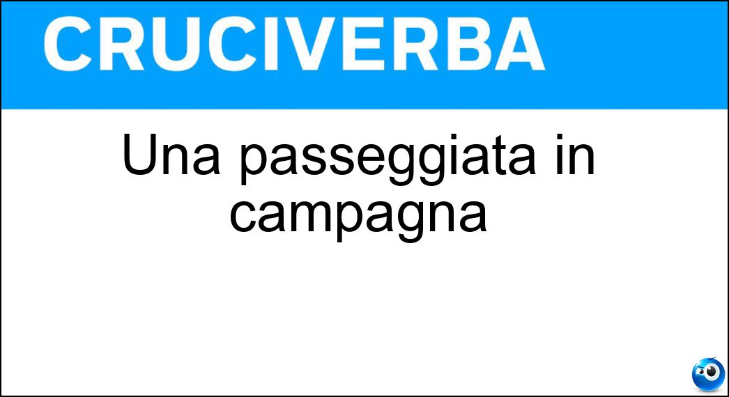 passeggiata campagna