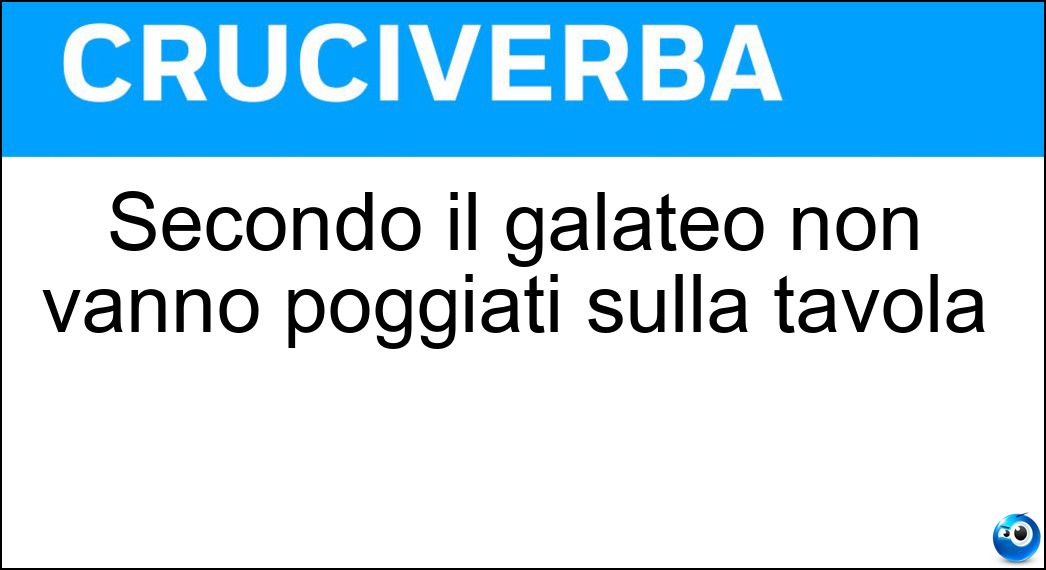 secondo galateo