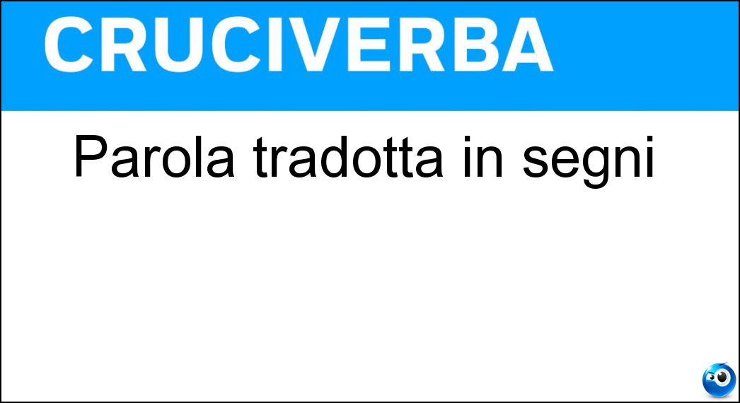 parola tradotta