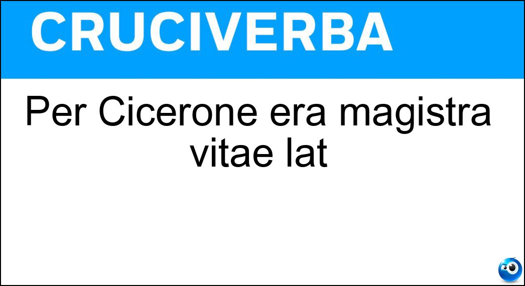 cicerone magistra