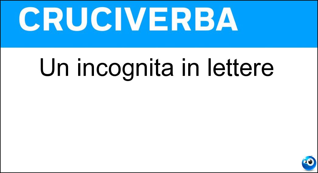 incognita lettere