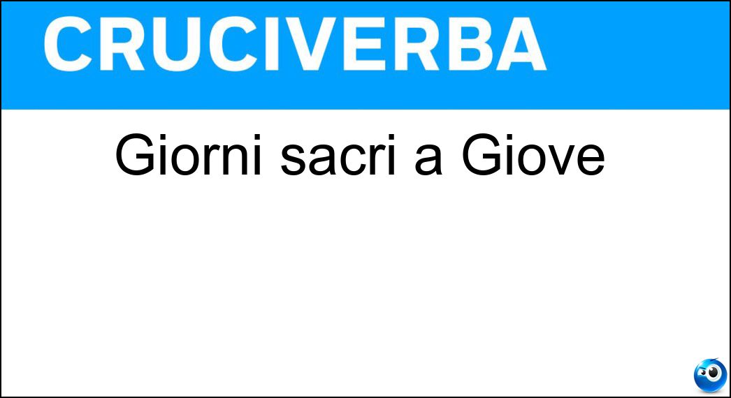 giorni sacri