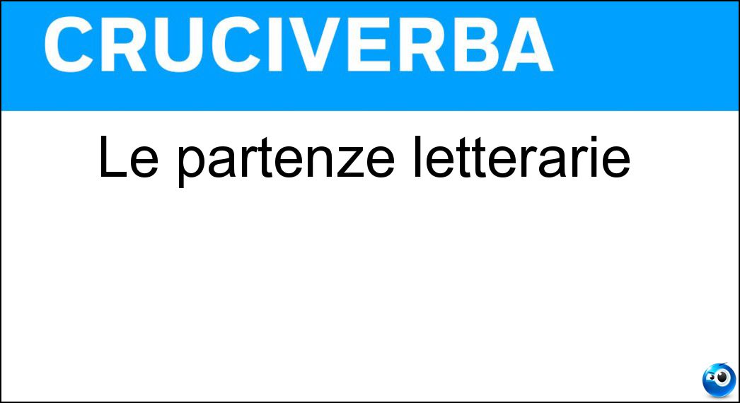 partenze letterarie