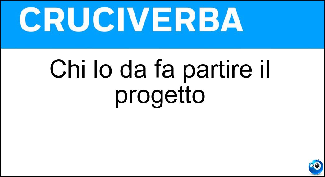 partire progetto