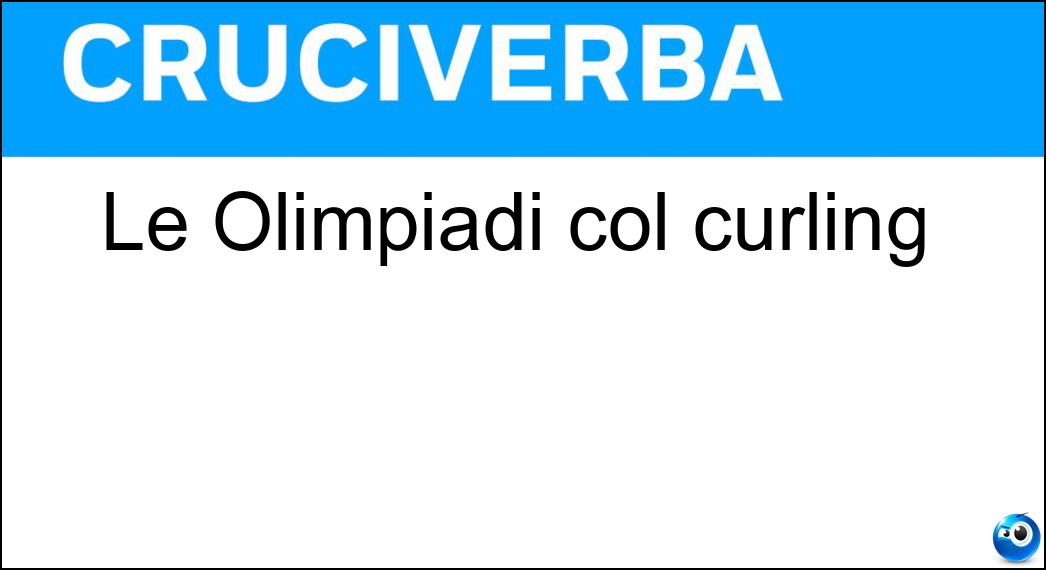 olimpiadi curling