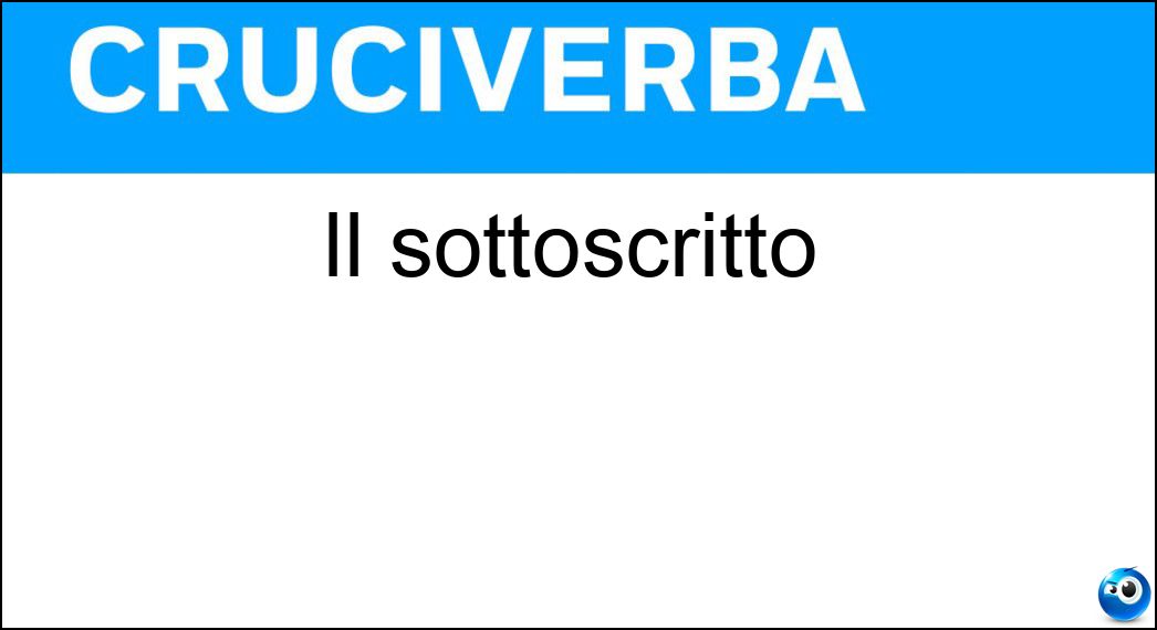 sottoscritto