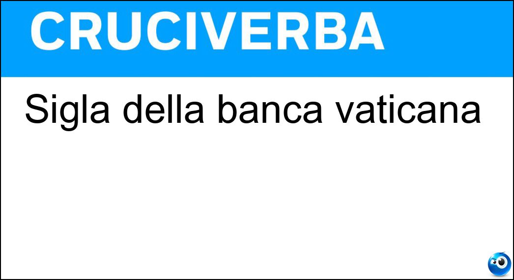 Sigla della banca vaticana