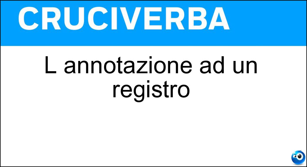 annotazione registro