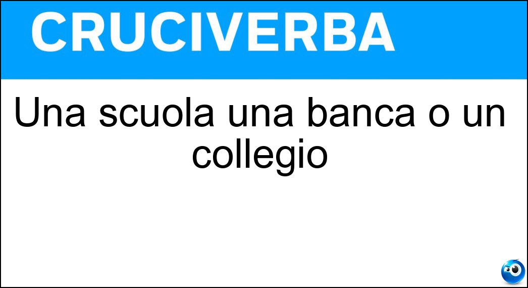 scuola banca