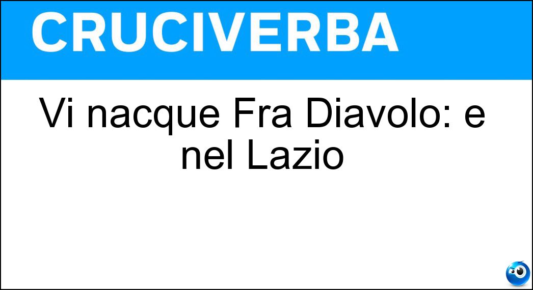 nacque diavolo