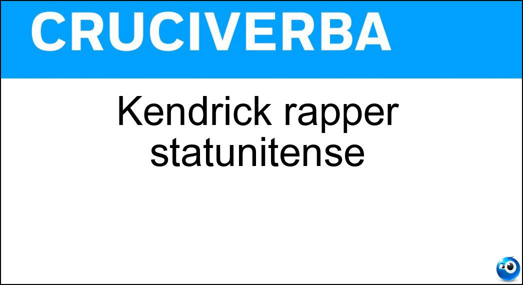 kendrick rapper