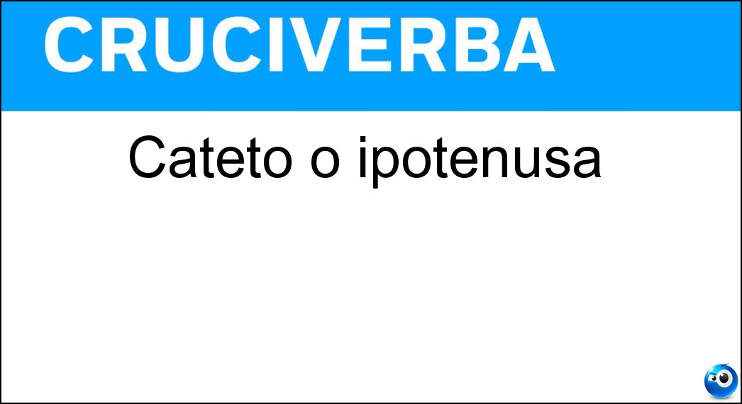 cateto ipotenusa