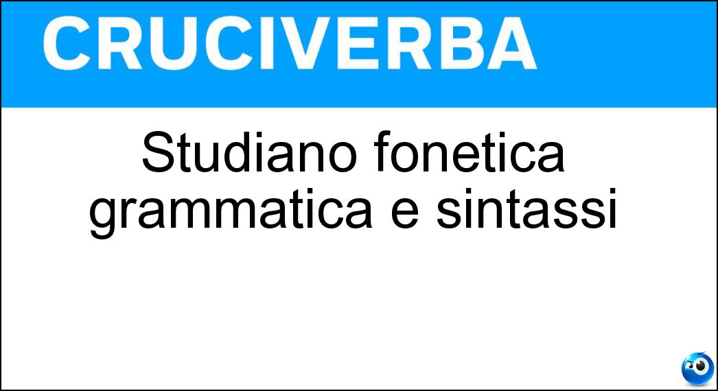 studiano fonetica