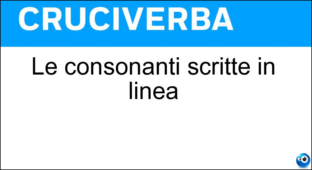 consonanti scritte