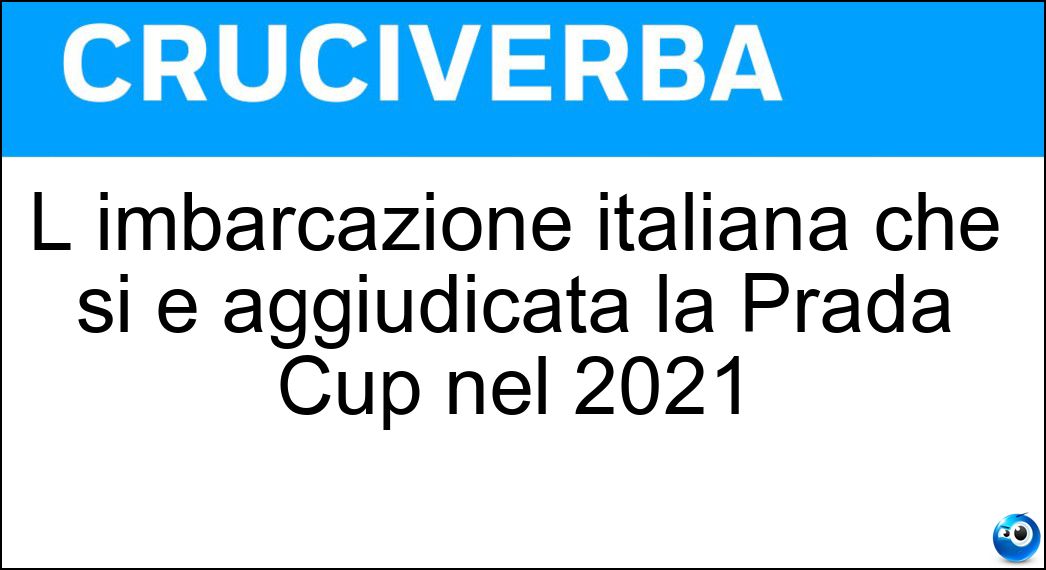 L imbarcazione italiana che si è aggiudicata la Prada Cup nel 2021